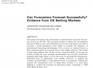 Journal of Forecasting, 19(6): 505-513